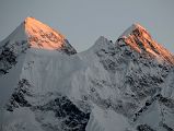 38 Gasherbrum II, Gasherbrum III North Faces At Sunset From Gasherbrum North Base Camp In China